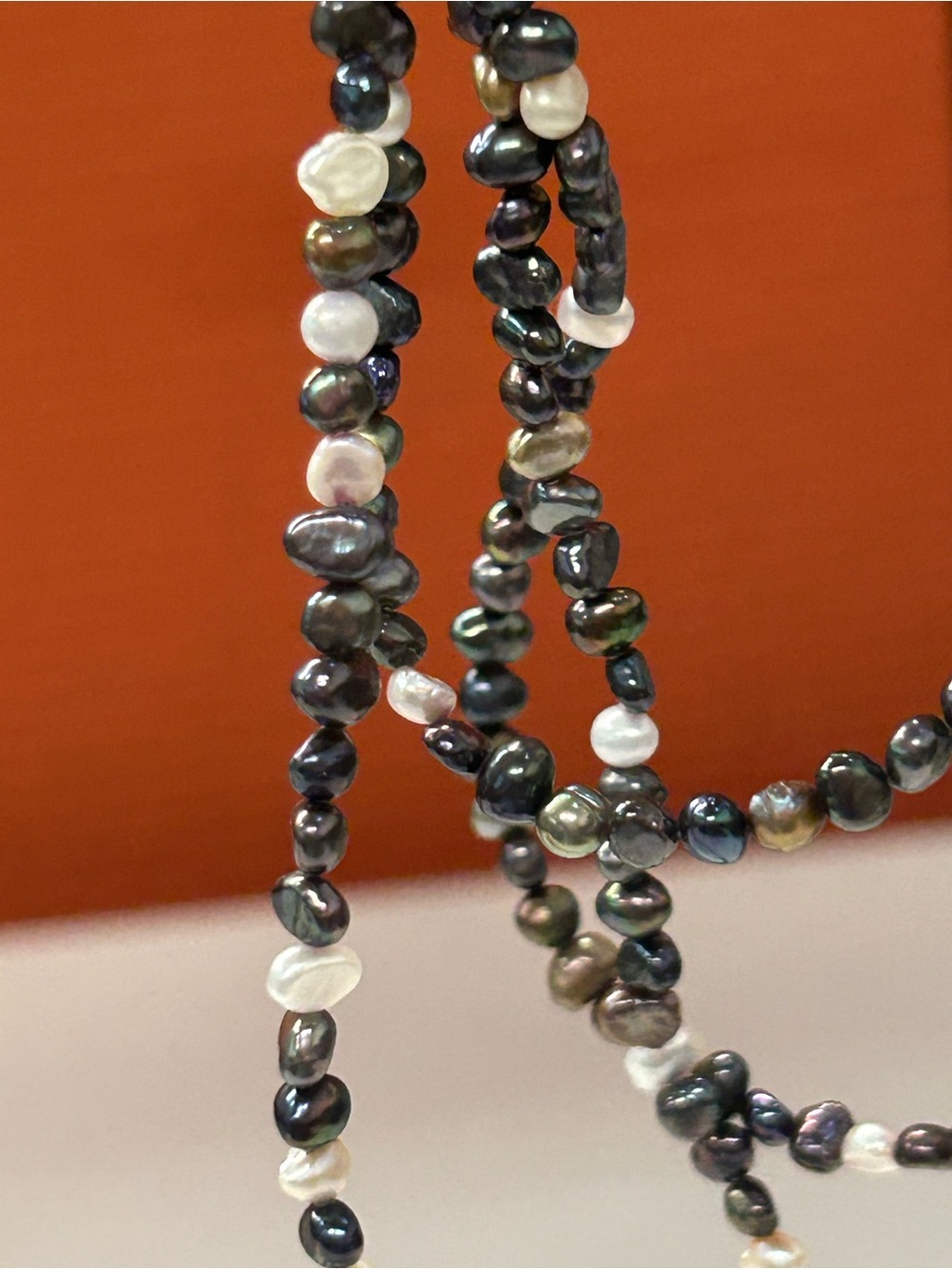 Beautiful Sterling Silver Gray Freshwater Pearl choker Necklace - Picture 7 of 7